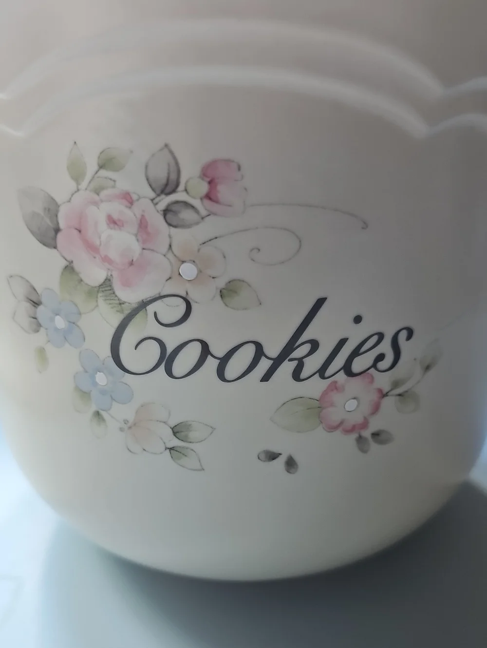 Pfaltzgraff Tea Rose Cookie Jar Canister with Lid 10